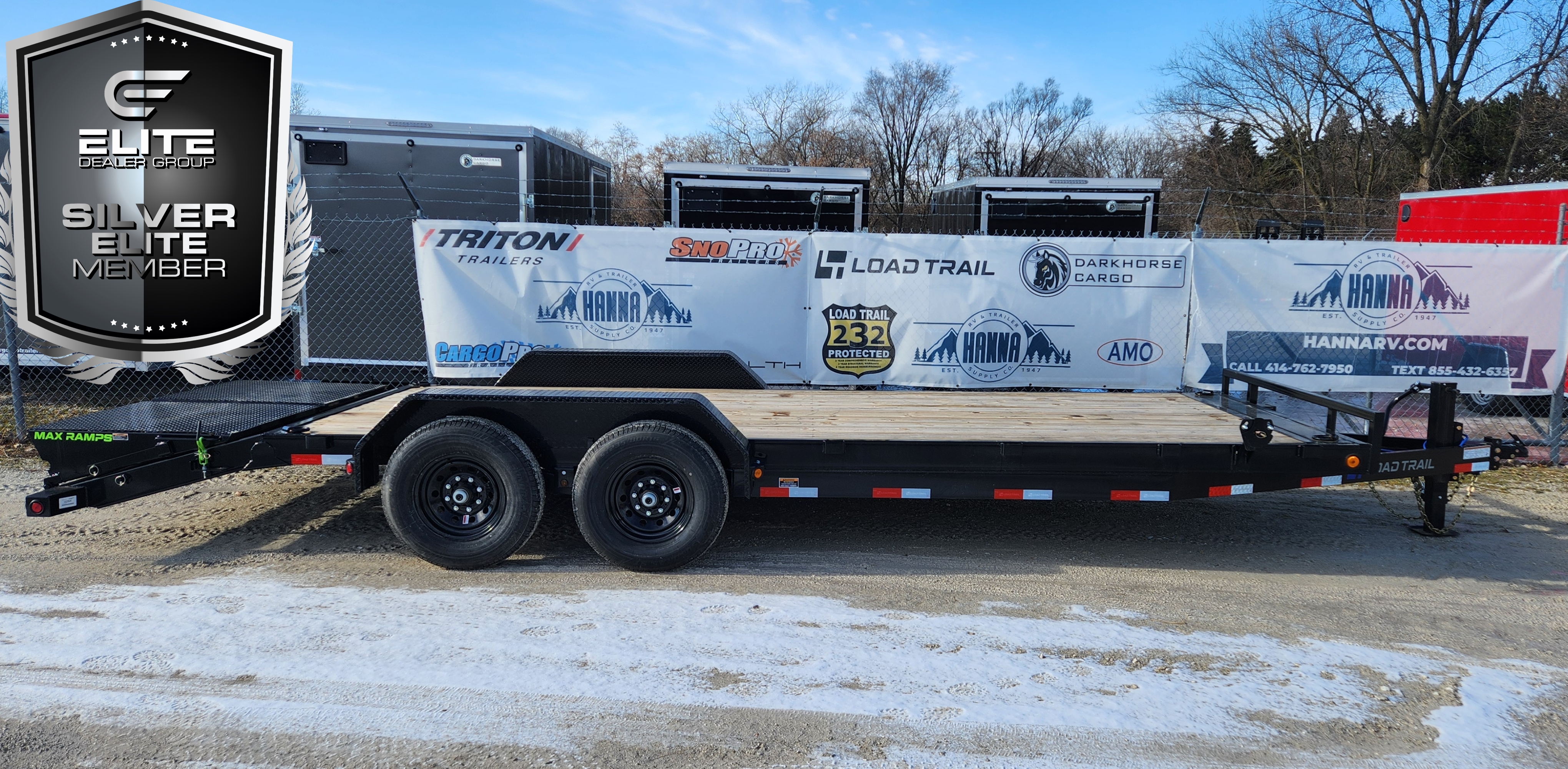 Load Trail 83 X 22 Tandem Axle 14,000 Lb Steel Car Hauler / Equipment Trailer with MAX Ramps